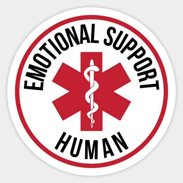 Emotional Support Human Sticker by Daribo